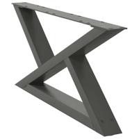 Salontafelpoten 2 st 70x(30-31,3) cm staal antraciet - thumbnail