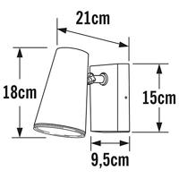 KonstSmide Witte muurlampFano - 7872-250 - thumbnail