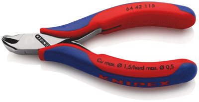 Knipex Elektronica-Voorsnijtang | 115 mm Lengte | Meer-Componentengrepen - 64 42 115 SB