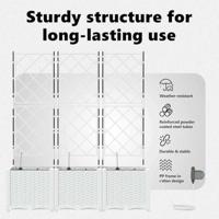 Tuin Bloempot 3 pcs Wit Staal - thumbnail