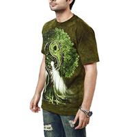 T-Shirt Mountain Artwear Yin Yang Tree Groen L - thumbnail