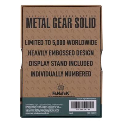 Metal Gear Solid 2 Ingot Raiden Limited Edition
