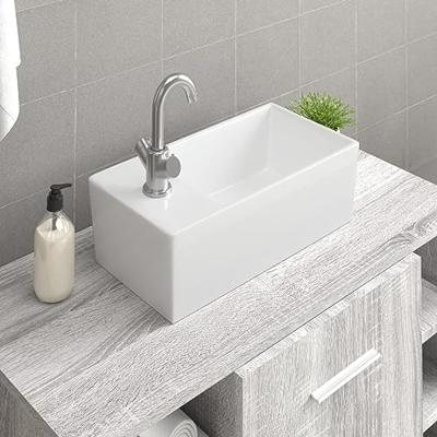 VidaXL Wasbak 48x25x15 cm keramiek wit