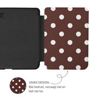 Lunso Kobo Clara BW / Clara Colour hoesje (6 inch) - Vegan Saffiano Leren Sleep Cover - Vintage Dots - thumbnail