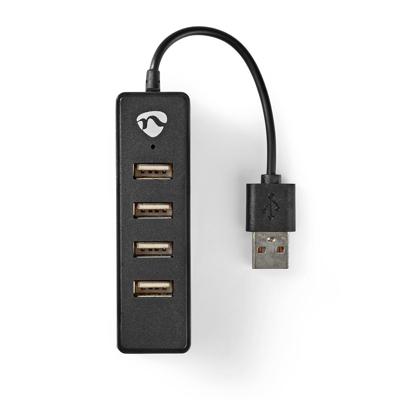 Nedis UHUBU2420BK Usb-hub 4-poorts Usb 2.0 Zwart - thumbnail