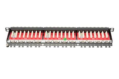 Digitus DN-91624S-SL-EA 24 poorten Netwerkpatchpaneel 483 mm (19) CAT 6A 0.5 HE Meerdere kleuren Digitus DN-91624S-SL-EA 24 poorten Netwerkpatchpaneel 483 mm (19) CAT 6A 0.5 HE Meerdere kleuren