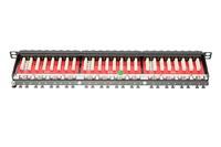 Digitus DN-91624S-SL-EA 24 poorten Netwerkpatchpaneel 483 mm (19) CAT 6A 0.5 HE Meerdere kleuren - thumbnail