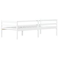 Bedframe massief grenenhout wit 90x200 cm - thumbnail
