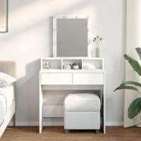 Kaptafel met LED 80x41x144,5 cm wit - thumbnail