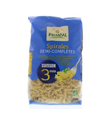 Primeal Halfvolkoren spiralen snelkook 3 minuten bio 500 Gram
