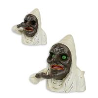 Gietijzeren mechanische spaarpot model heksen - thumbnail