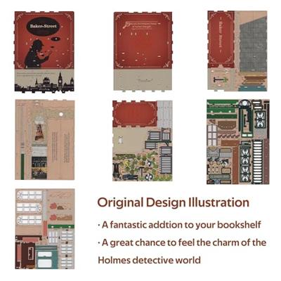 Tone-cheer BookNook Baker Street DIY Modelbouw Knutselen Tone-cheer BookNook Baker Street DIY Modelbouw Knutselen