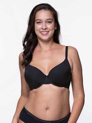 Beugel BH Adele - T-shirt BH met vulling - Gevulde bh met gladde cups - Wit - Zwart