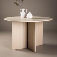 Nohr Ronde Eettafel 'Jadira' 120cm, kleur Whitewash - thumbnail