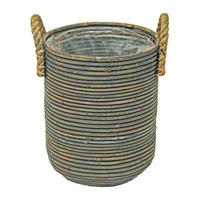 Planter Stripe Black - diameter 23x30 cm Van der Leeden - Van der leeden