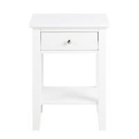 Bendt Nachtkastje 'Villads' Met 1 lade, kleur Wit - thumbnail