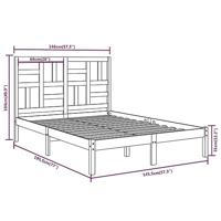 Bedframe massief hout 140x190 cm - thumbnail