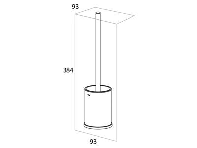 Tiger Vrijstaande Toiletborstel met Houder Colar RVS Geborsteld Tiger Vrijstaande Toiletborstel met Houder Colar RVS Geborsteld