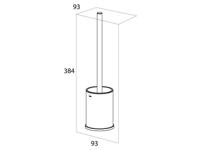 Tiger Vrijstaande Toiletborstel met Houder Colar RVS Geborsteld - thumbnail