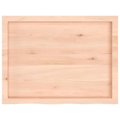 VidaXL Wastafelblad 80x60x(2-6) cm onbehandeld massief hout
