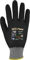 Asatex Handschoen | maat 9 zwart/grijs | 98 % polyamide/2 % elastan met nitrilsch | EN 388 PSA-categorie II | 12 paar - HIT091V/9 - HIT091V/9 - thumbnail