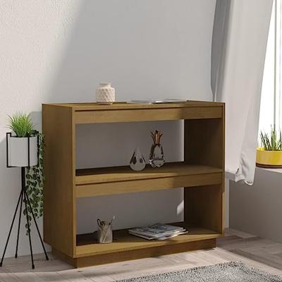 Boekenkast 80x35x71 cm massief grenenhout honingbruin - thumbnail