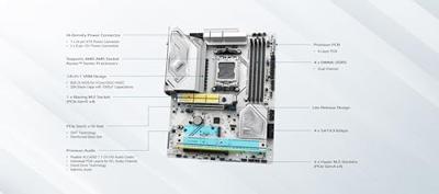 ASRock B850 Steel Legend Moederbord Socket AMD AM5 Vormfactor ATX Moederbord chipset AMD® B850 - thumbnail