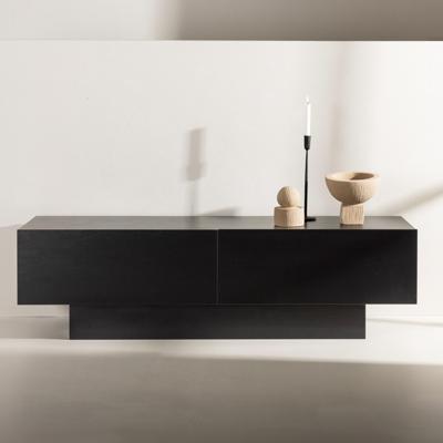 Nohr TV-meubel 'Willam' met 2 kleppen, 160cm, kleur Zwart