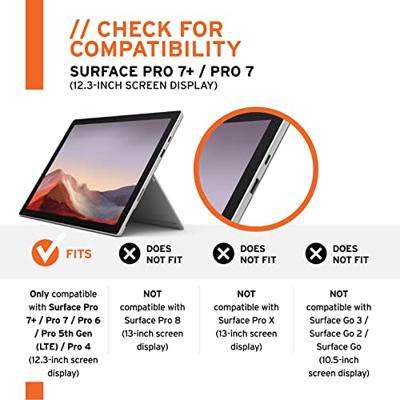 URBAN ARMOR GEAR Plasma Handstrap Case | Microsoft Surface Pro 7+/7 | ice (transparent) | SFPROHSS-L-IC