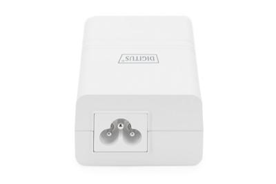 DIGITUS Gigabit Ethernet PoE Injector - Actieve Midspan - PoE Standaard 802.3af - 15.4 W PoE budget - IP40 standaard - 100m bereik - kleine behuizing - wit