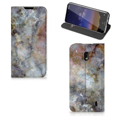 Nokia 2.2 Standcase Marmer Grijs Nokia 2.2 Standcase Marmer Grijs