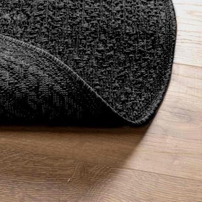 VidaXL Vloerkleed zizur binnen en buiten ø 160 cm jute look antraciet