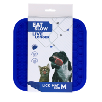 Eat Slow Live Longer Lick Mat Duo M Blue - thumbnail