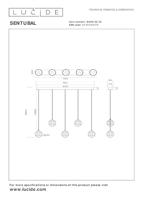 Lucide SENTUBAL - Hanglamp - LED Dimb. - 5x5,3W 2700K - Zwart - thumbnail