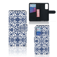 Huawei P40 Hoesje Flower Blue - thumbnail