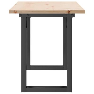Salontafel O-frame 110x40x45 cm massief grenenhout en gietijzer