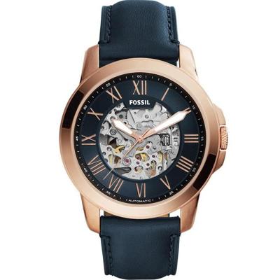 Horlogeband Fossil ME3102 / Townsman Leder Blauw 22mm