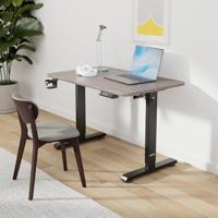 Zit Sta Bureau In hoogte verstelbaar Donkerbruin 110x60x73-118cm - thumbnail