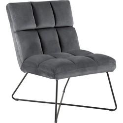 Bendt Fauteuil 'Kristian' Velvet, kleur Donkergrijs