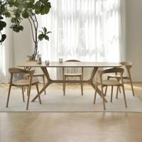 Ethnicraft Eettafel 'X' Geolied Eikenhout, 200 x 100cm - thumbnail