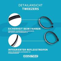 CONTEC broekklem "tweezers" ct trouser clip pair w. reflective stripes, black - thumbnail