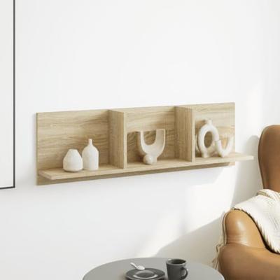 Wandkast 100x16,5x30 cm bewerkt hout sonoma eikenkleurig