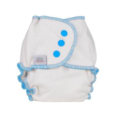 Ella's House Bum Slender - maat S 4-8 kilo - Maat S (3-7 kilo) - Blauw - Drukknoopjes