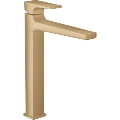 Hansgrohe Metropol 1-gats wastafelkraan 260 met push open waste met voorsprong vaste uitloop 20.4cm brushed bronze 32512140 Hansgrohe Metropol 1-gats wastafelkraan 260 met push open waste met voorsprong vaste uitloop 20.4cm brushed bronze 32512140