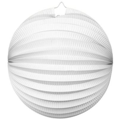 Globos Papieren lantaarn rond wit, 25cm