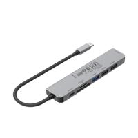 uHUB S7+ 7-in-1 USB-C 5 Gbps hub met 4K HDMI en 100W vermogen | H118A | 3 USB-A-poorten | HDMI 1.4 | 0,15 m kabel | USB 5 Gbps | HDMI-poort, USB-A-poort, microSD-sleuf, SD-slot - thumbnail