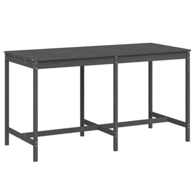Tuintafel 203,5x90x110 cm massief grenenhout grijs