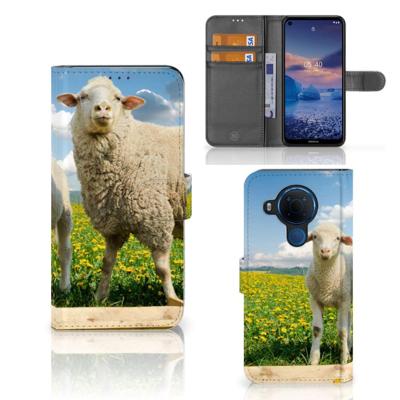 Nokia 5.4 | Telefoonhoesje | Met pasjeshouder | Schaap en Lammetje Nokia 5.4 | Telefoonhoesje | Met pasjeshouder | Schaap en Lammetje