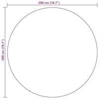 Buitentapijt ARAKIL Ø 200 cm polypropeen zwart - thumbnail