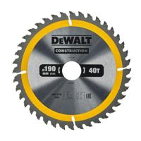DeWALT Cirkelzaagblad voor Hout | Construction | Ø 190mm Asgat 30mm 40T - DT1945-QZ - thumbnail
